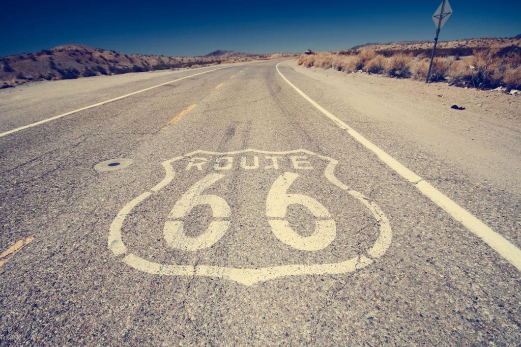 Carretera de la Ruta 66 en Estados Unidos documentos carnet de conducir Estados Unidos