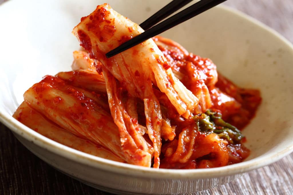 Kimchi plato típico corea del sur