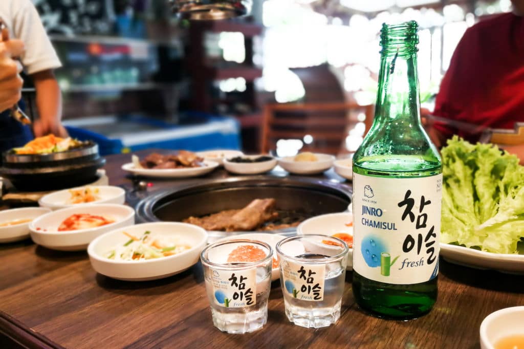 soju comida típica de Corea del Sur