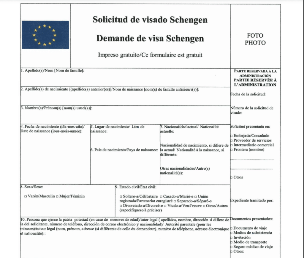 Visdo Schengen para bolivianos