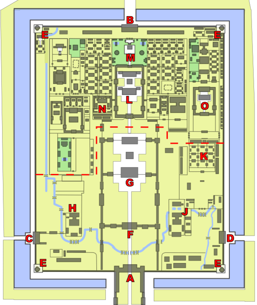 plano de la Ciudad Prohibida en  China
