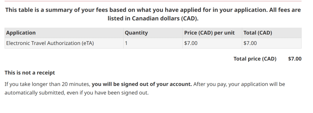 Canadá, autorización para viajar eTA