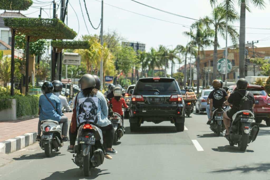 Conducir moto en Bali